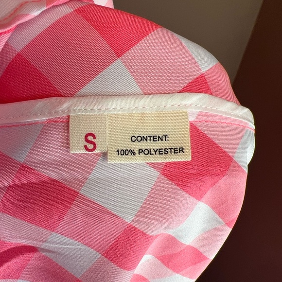 CeliaB Curazao Vichy Checkered Hot Pink Midi Dress Size S - Picture 10 of 11